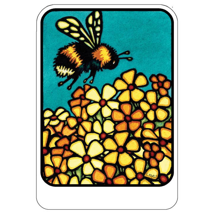 Sticker met naam weggelaten - Bumble Bee voor wholesale door Sarah Angst Art