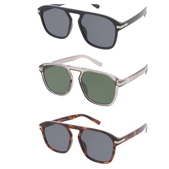 80373 Unisex Medium Plastic Aviator Bridgeless Frame for wholesale by BLUELINE TRADING