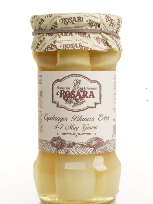 Rosara Navarra Asparagus 4 to 7 Spears 580 ml for wholesale by Tinmonger