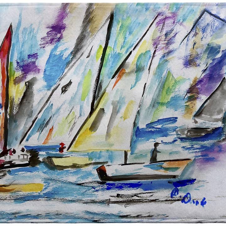 Tapete de Banho de Novos Barcos à Vela da Betsy por atacado de Betsy Drake Interiors