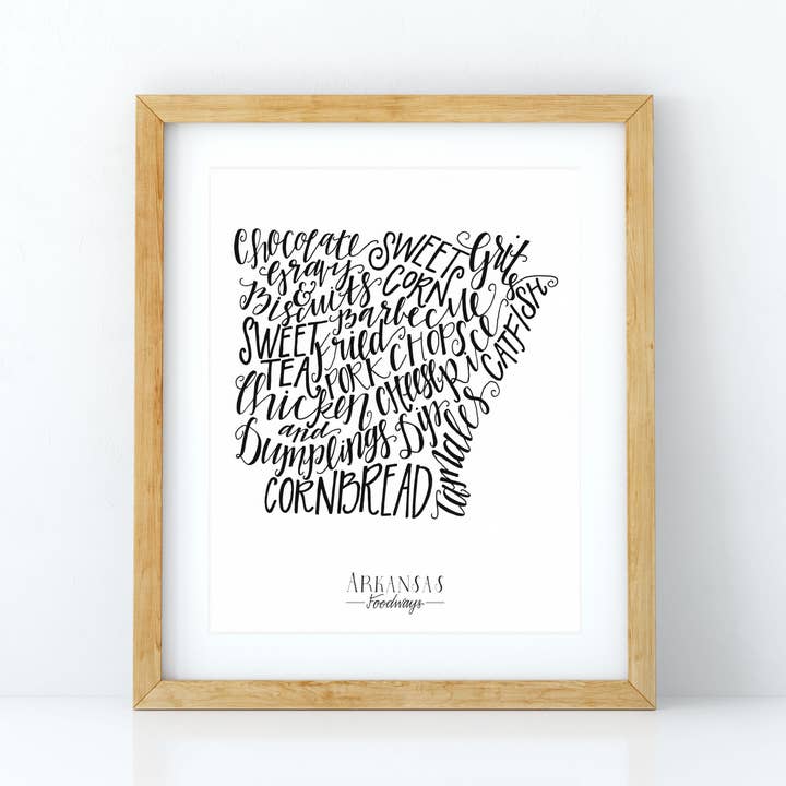 Arkansas Foodways Print for wholesale by Stately Made