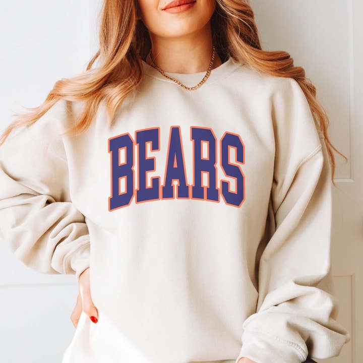 Bears Collegiate Letter Wholesale Graphic Sweatshirt + Hoodie for wholesale by Limeberry Designs