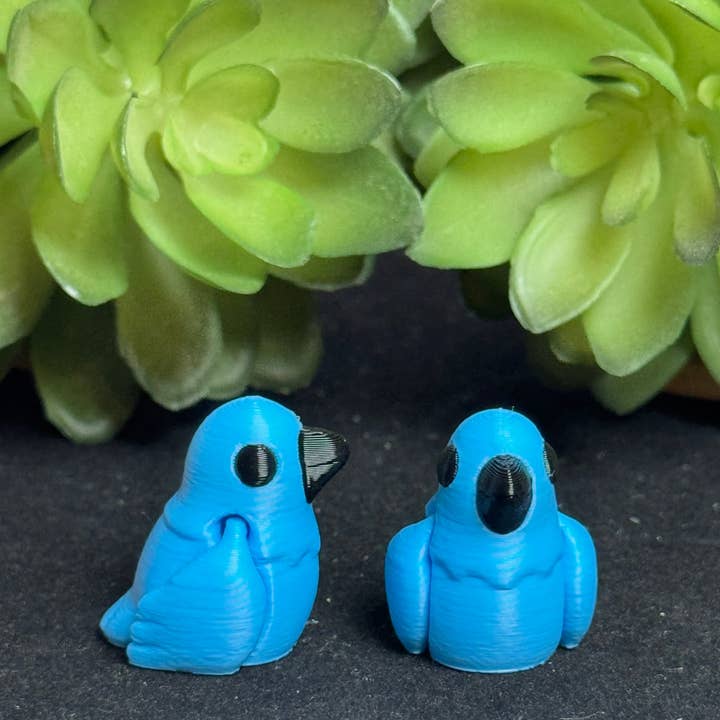 Lorianne Kol - Wholesale Fidget Toy - Kids - Bird (Blue) • Mini 3D Printed Articulated Animal • Flexi Animals0