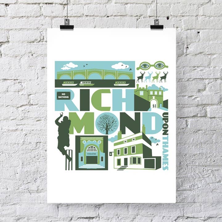 Stampa Richmond Upon Thames per la vendita all'ingrosso da parte di Susan Taylor Design