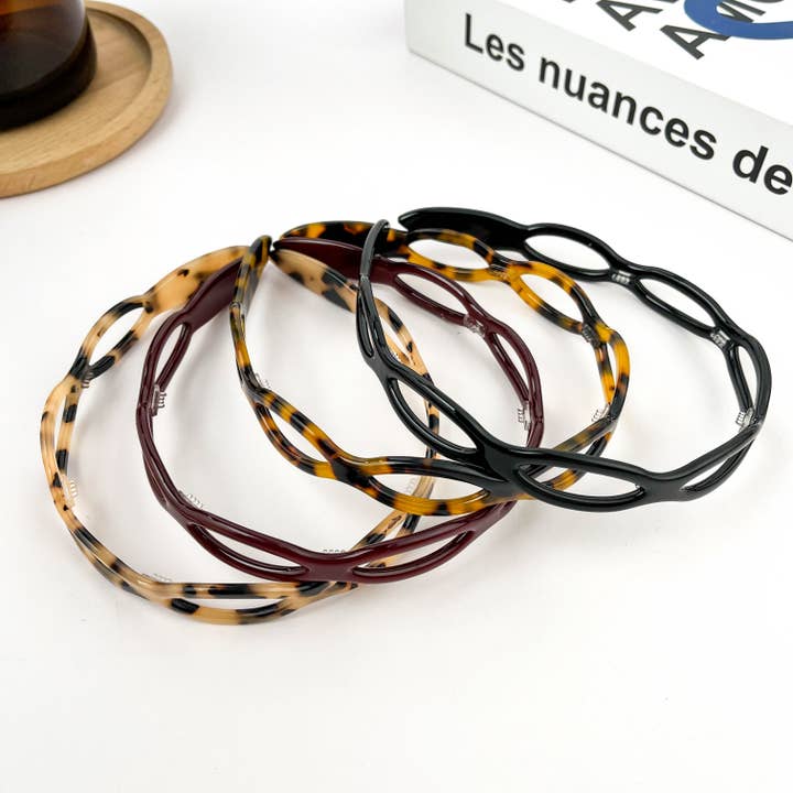 TheDivaSoap - Wholesale Fashion Headband - Women's - Round Hollow Chain Design Acetate Headband6