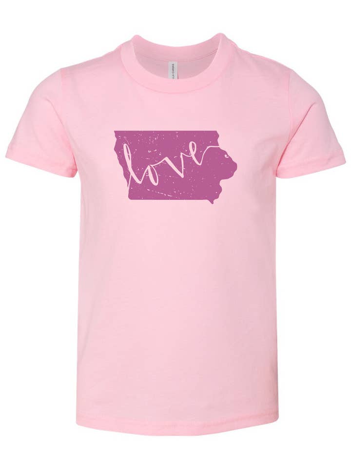 Lettera d"amore per bambini Iowa per la vendita all'ingrosso da parte di Homeplace Apparel