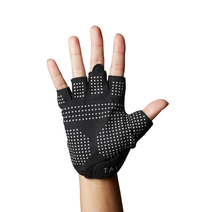 Tavi - Wholesale Gloves - Women's - Half Finger Grip Gloves Ebony