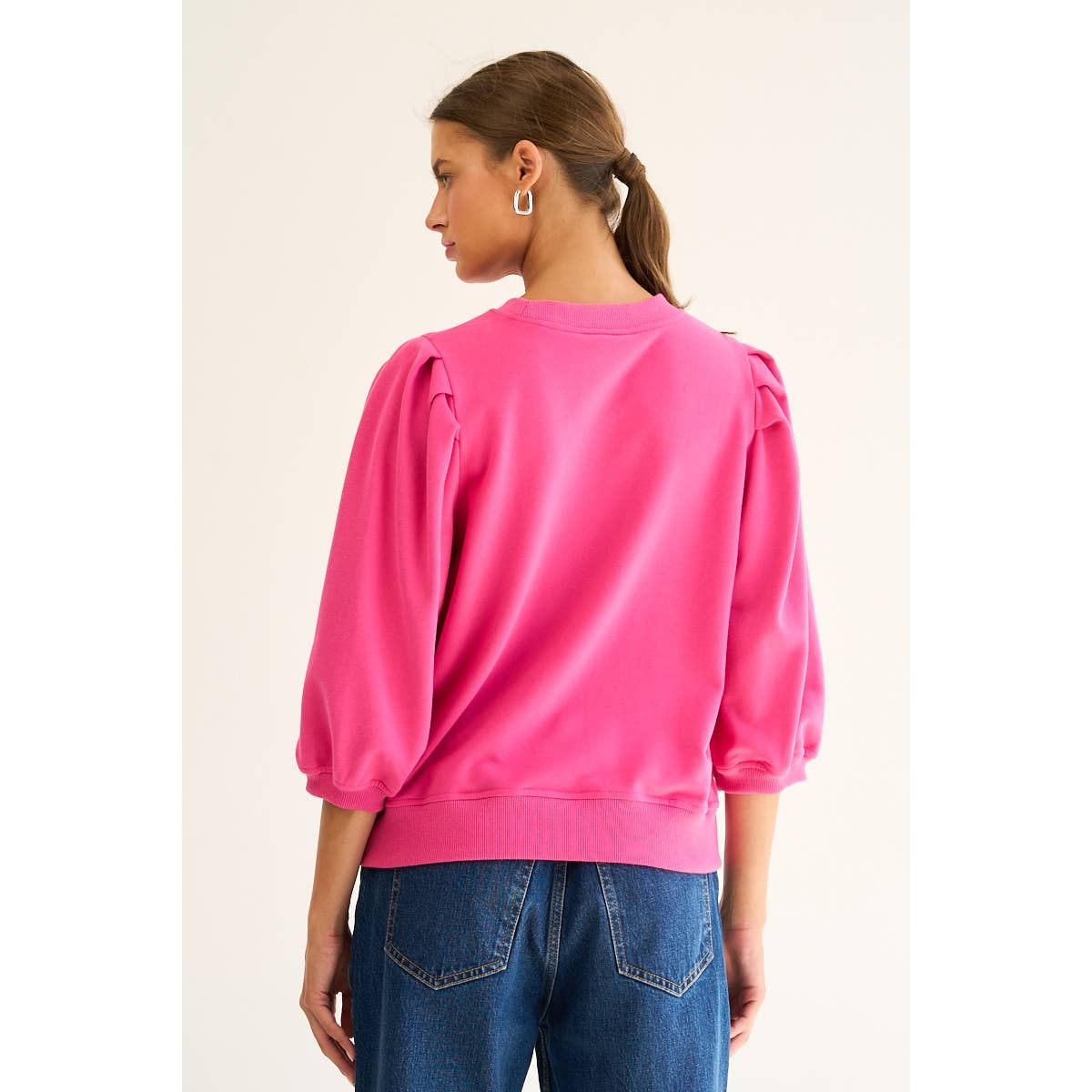 The GREii - Wholesale Sweatshirt - Women's - Premium French Terry Puff Sleeve Pullover6