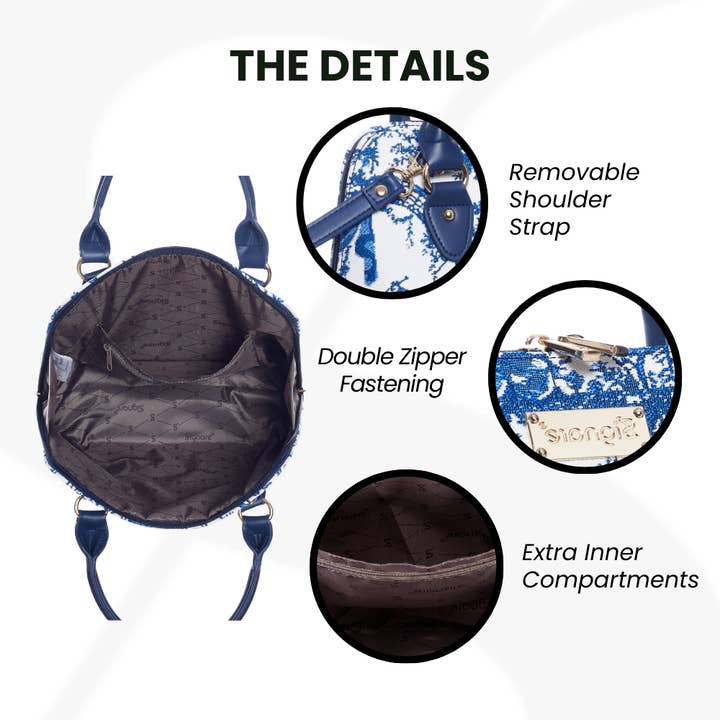 SignareArt - Wholesale Top Handle Bag - Women's - CONV-BM-CHINO | Chinoiserie Convertible Top Handle Purse Handbag3