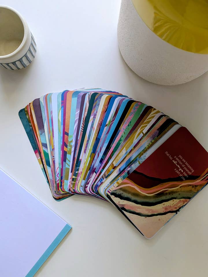 Practical Affirmations Card Deck for wholesale by Jacquelyn Turner Art