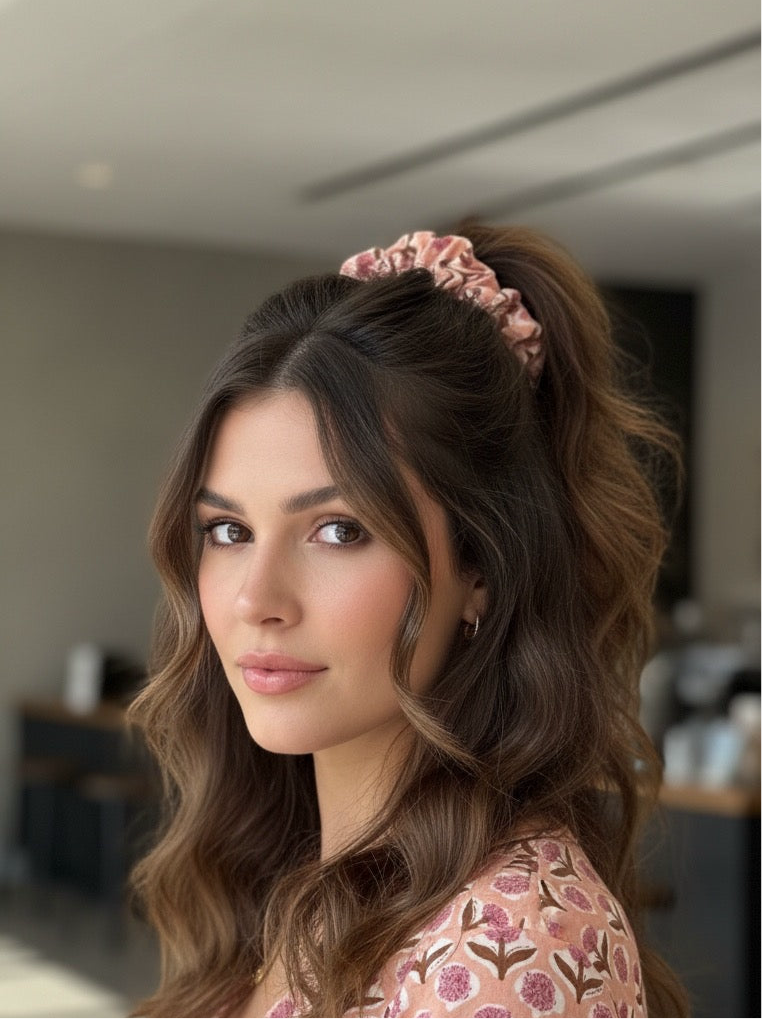 Sorella Sol – Scrunchie - Mulher por atacado – Scrunchie rosa0