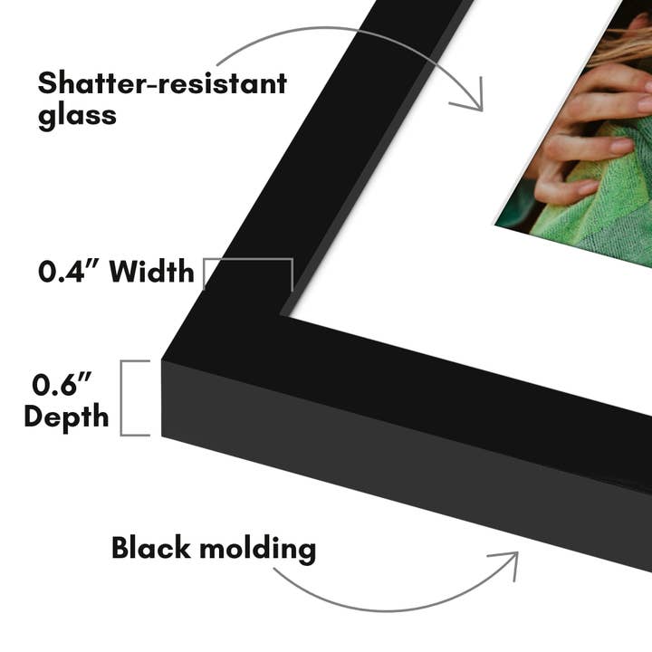Americanflat - Wholesale Picture Frame - Americanflat Modern and Slim Picture Frame With Mat