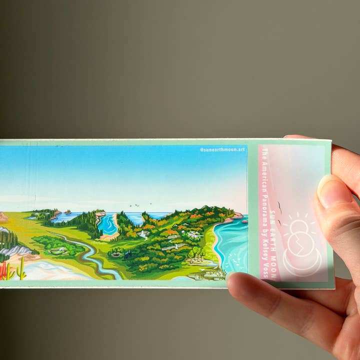 American Water Bottle Wrap Around Sticker for wholesale by Sun Earth Moon