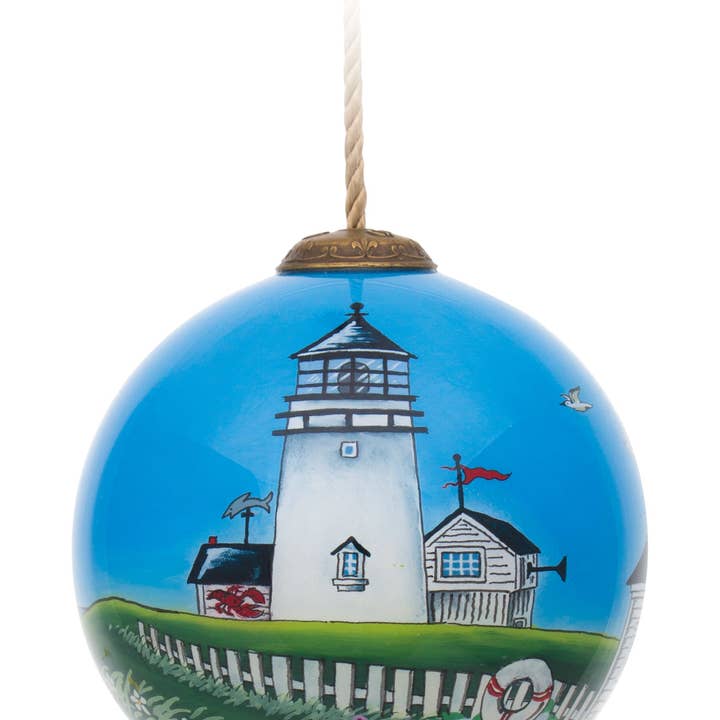 Inner Beauty Gifts - Wholesale Ornament - Coastal Lighthouse Glass Ornament