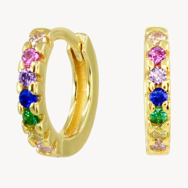 Mini Pavé Huggie for wholesale by Lucky Eleven