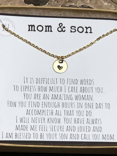Mom and son forever necklace, From son to mom gifts, To mom from son gifts, Best gifts from son to mom, Mom necklace silver, Mother necklace (Copy) for wholesale by Little Happies Co