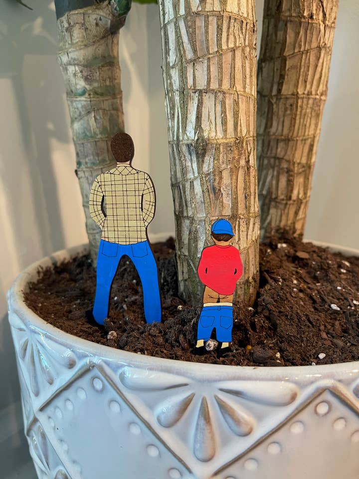 Peeing Man, Boy and Dog Funny Garden Markers for wholesale by BUBBLEHEAD INK