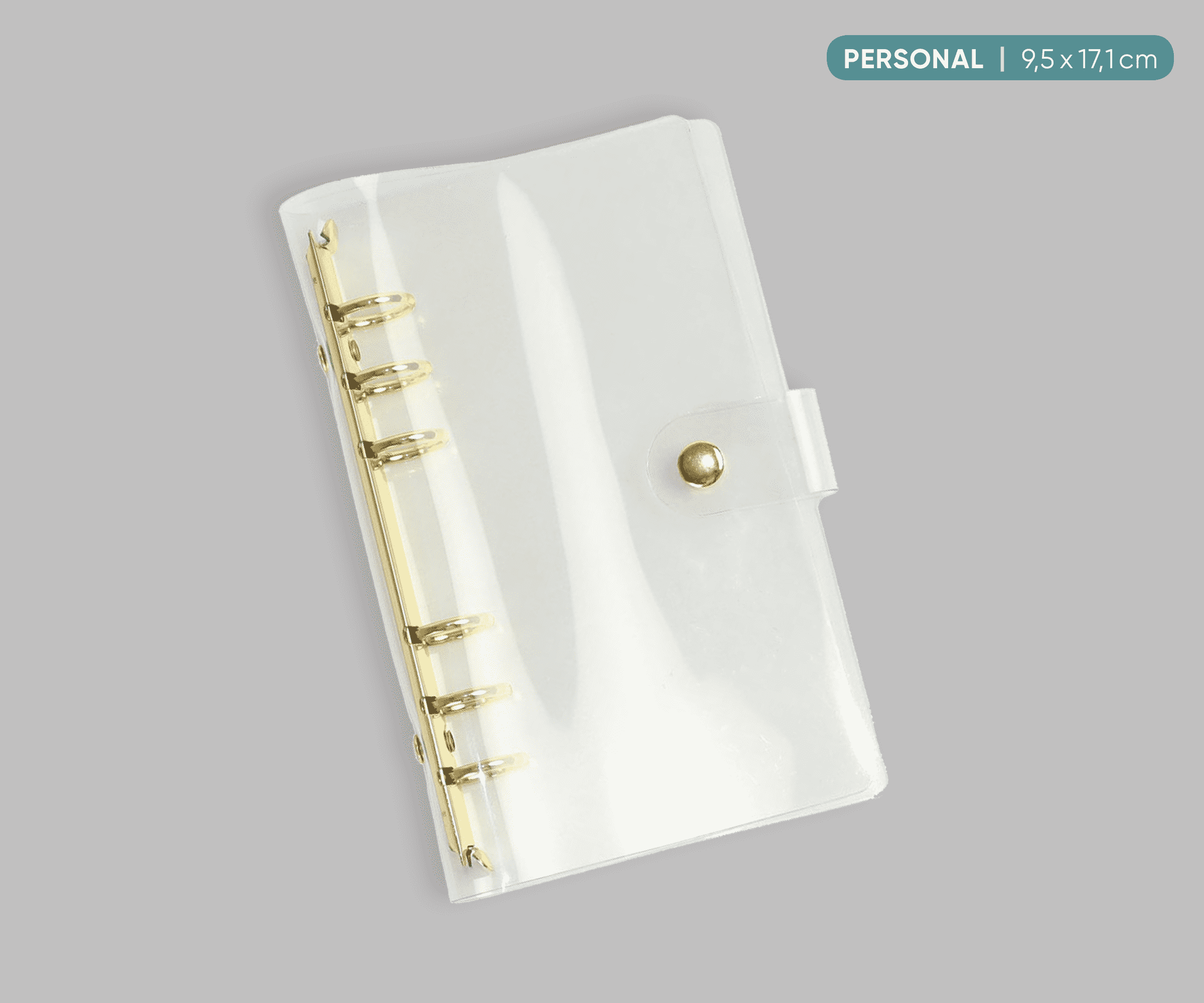 pen & pages - Wholesale Planner - Ring planner "Clear gold & silver" - incl. Today Marker - Personal - 9.5 x 17.1 cm0
