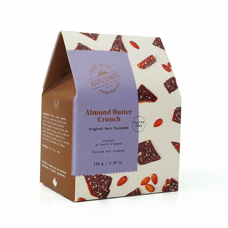 Fraser Valley Gourmet Ltd. - Wholesale Toffee - ABC Toffee Original 100g - Dark Chocolate