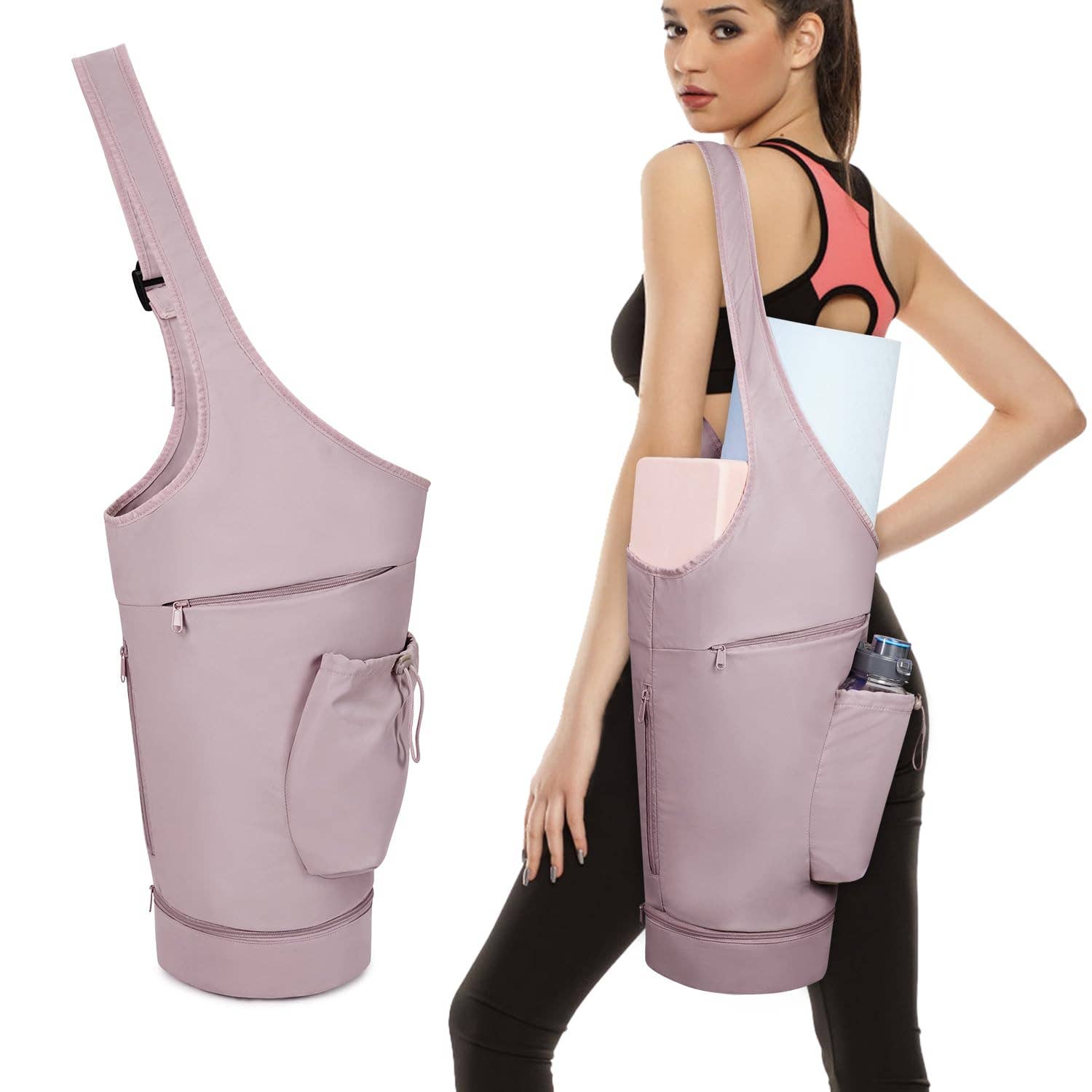 wandf - Wholesale Yoga Bag - Yoga Mat Bag Large Opening Long Tote Yoga Mat Carrier Holder17