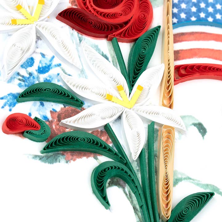 Quilling Card - Wholesale Mother's Day Card - Memorial Day Flowers