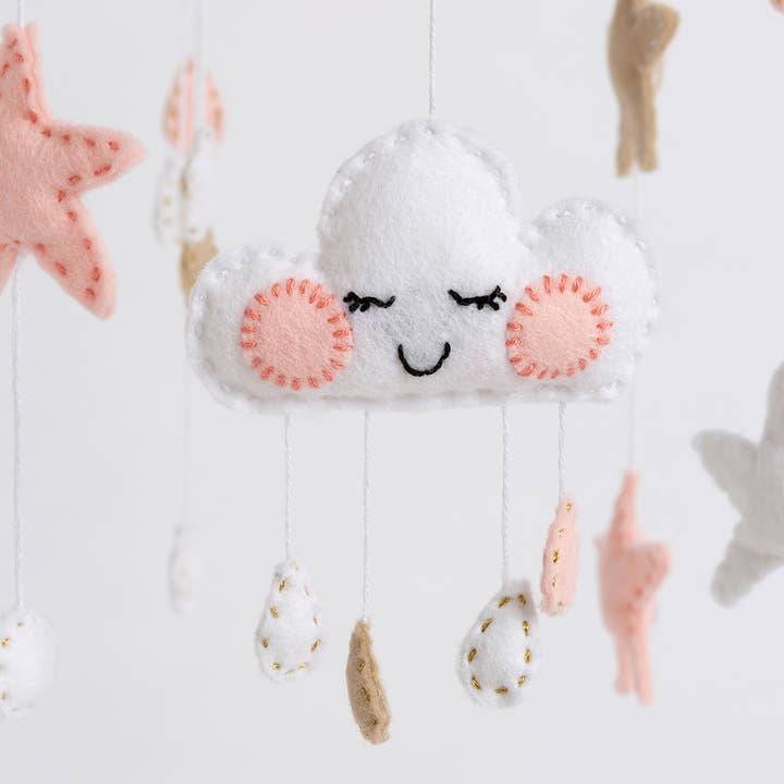 Wool Couture Company - Wholesale Craft sewing kit - Cloud Mobile Beginner Felt Craft Kit3