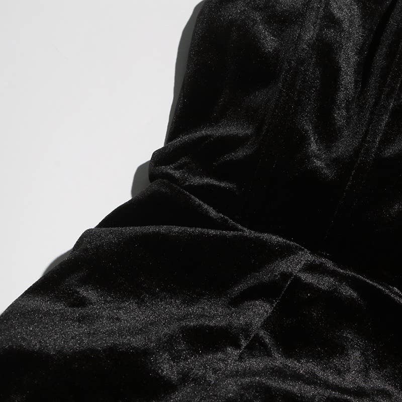 Black DR439 Style Tube Top Dress with 3D Floral Hemline for Women for wholesale on Faire6