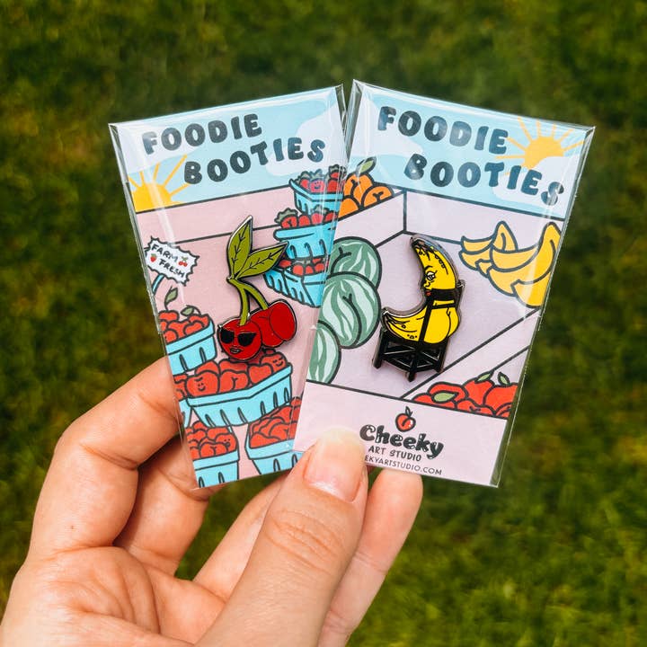 Cheeky Art Studio - Wholesale Lapel Pin/Button - Banana Booty Hard Enamel Pin3