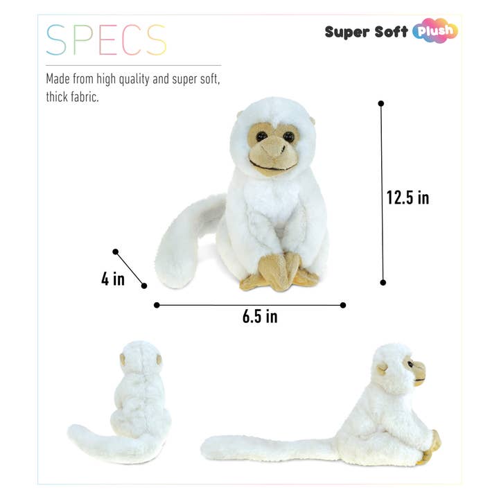 Cota Global - Wholesale Stuffed/Plush Toy - Kids & Baby - Super Soft Plush - White Squirrel Monkey