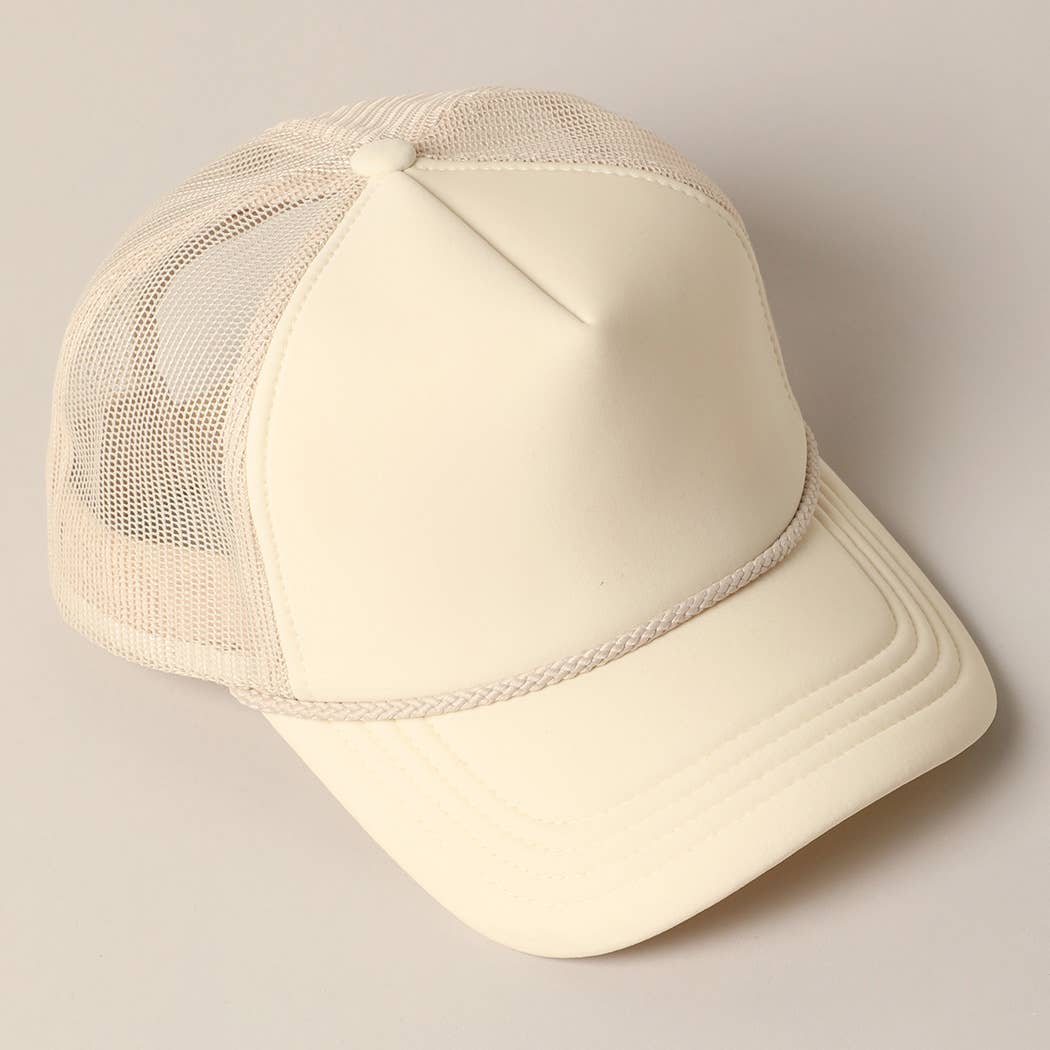 Fashion City – wholesale Trucker hat – Women’s – Plain Foam Rope Mesh Back Trucker Hat 11