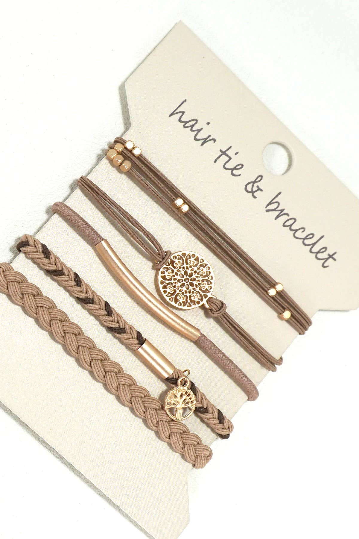 JOSSLYN by wall to wall - Vente Élastique à cheveux - Bracelet à nœud fonction double boho | Bracelet et élastiques à cheveux 40BH10013