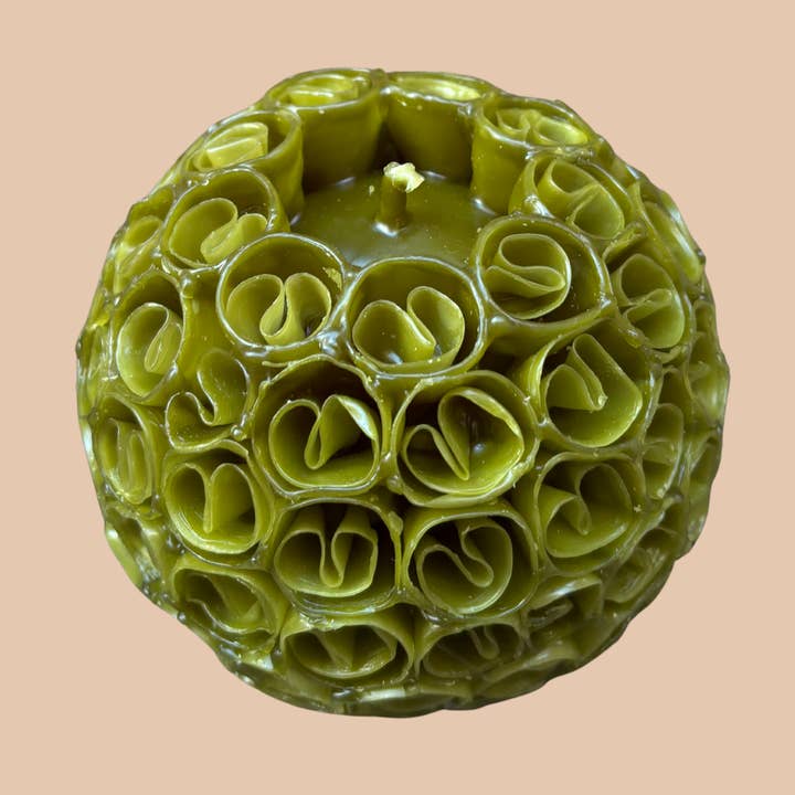 Large Flowered Ball Candle for wholesale by Boehme Concept
