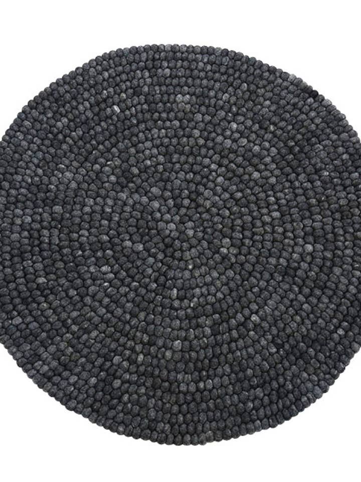 Charcoal Gray Round Soft Rugs - Living Room Carpet for wholesale by Woollyfelt