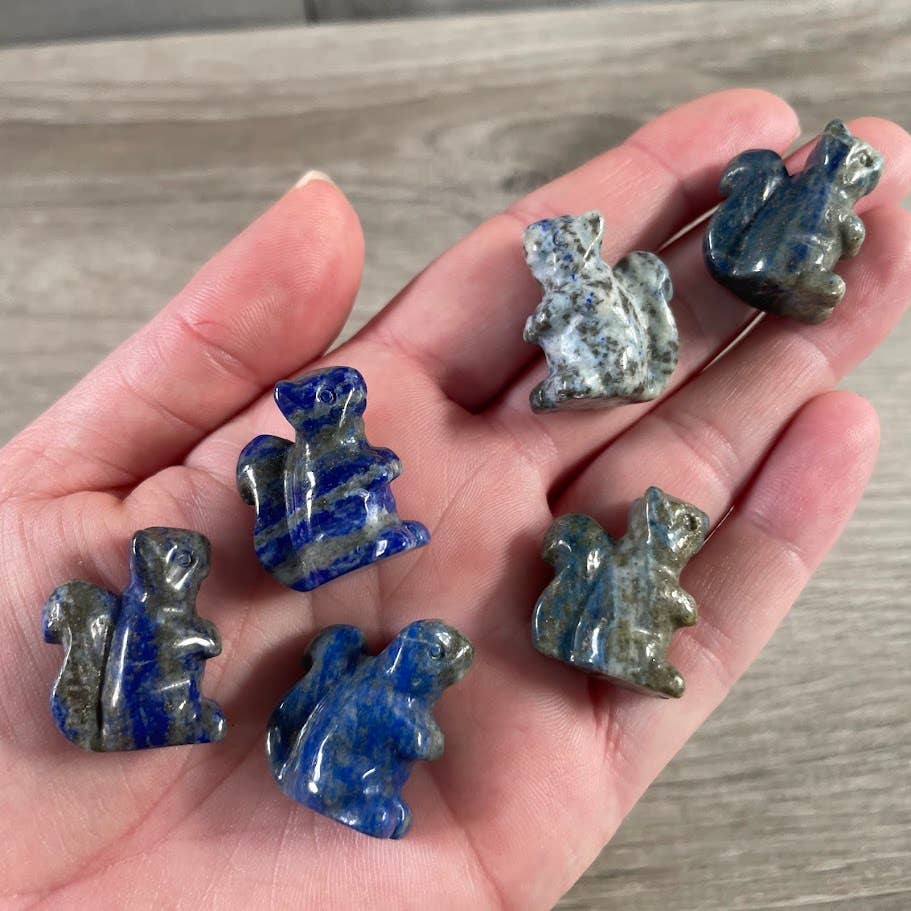 Keystone Crystals - Vente Figurine décorative - Figurines d'écureuils en pierres précieuses petites – Cristal sculpté assorti9