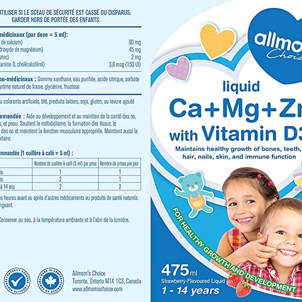 Allmom’s Choice – Großhandel Nahrungsergänzungsmittel/Vitamin zum Einnehmen – Allmom's Choice Cal-Mag-Zinc Flüssiges Multivitaminpräparat für Kinder5