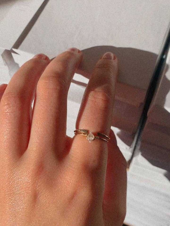 Herkimer Diamond Stacker Ring för wholesale av Simply Jules Jewelry
