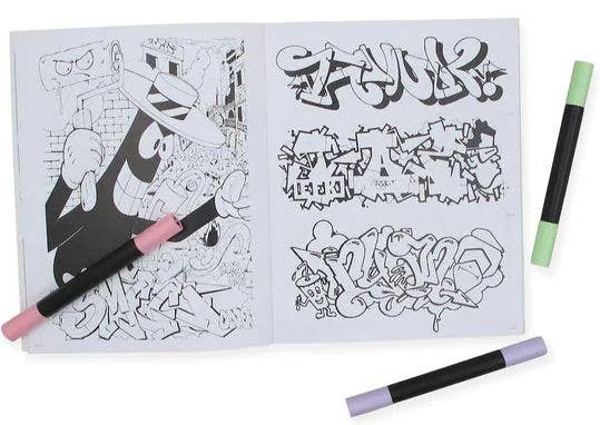 SCB - Wholesale Colouring and activity book – adult - Graffiti Style Coloring Book2