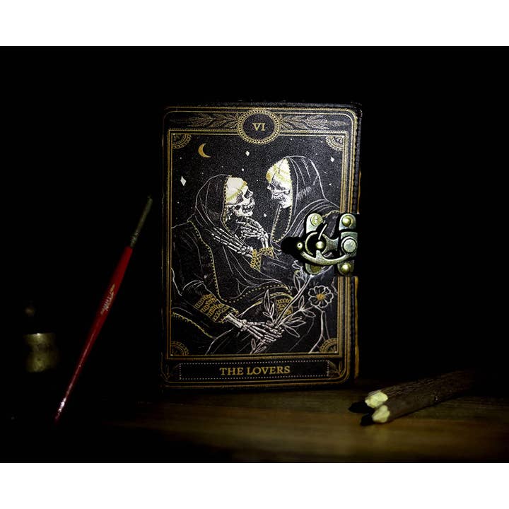 Jay mataji Handicrafts – Großhandel Tagebuch – Book of Spells Notizbuch aus Leder, mit Büttelrand, Papier, Grimoire Pr