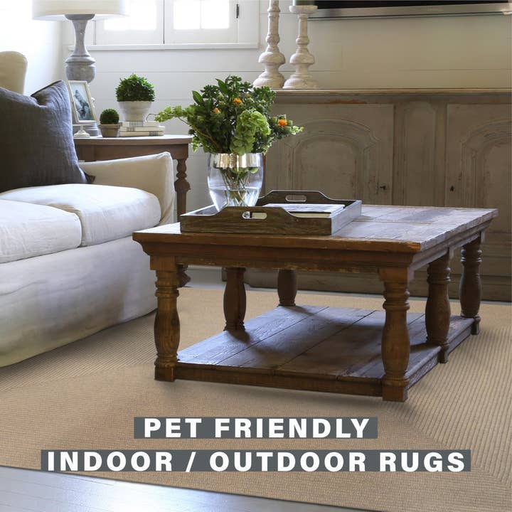 Homespice Decor – Großhandel Teppichvorleger – Biscuit Tan geflochtene Teppiche für drinnen & draußen, wasserdicht4