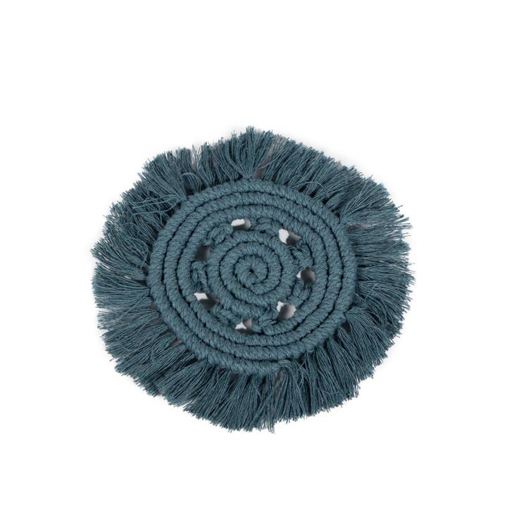 Vella & Co. by Vellabox - Wholesale Coasters - Macrame Candle Coaster | Blue