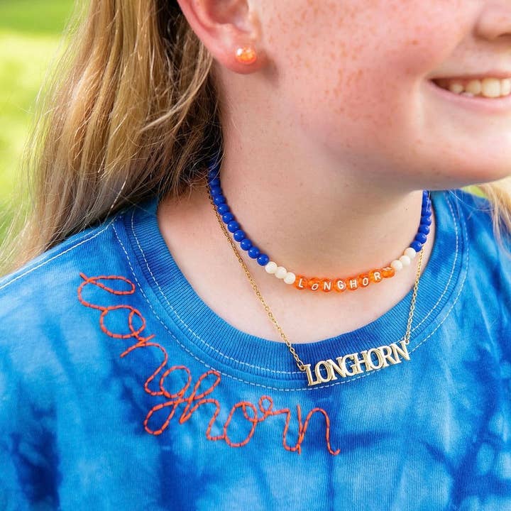 Golden Thread - Wholesale Pendant/Charm Necklace - Longhorn Nameplate Necklace