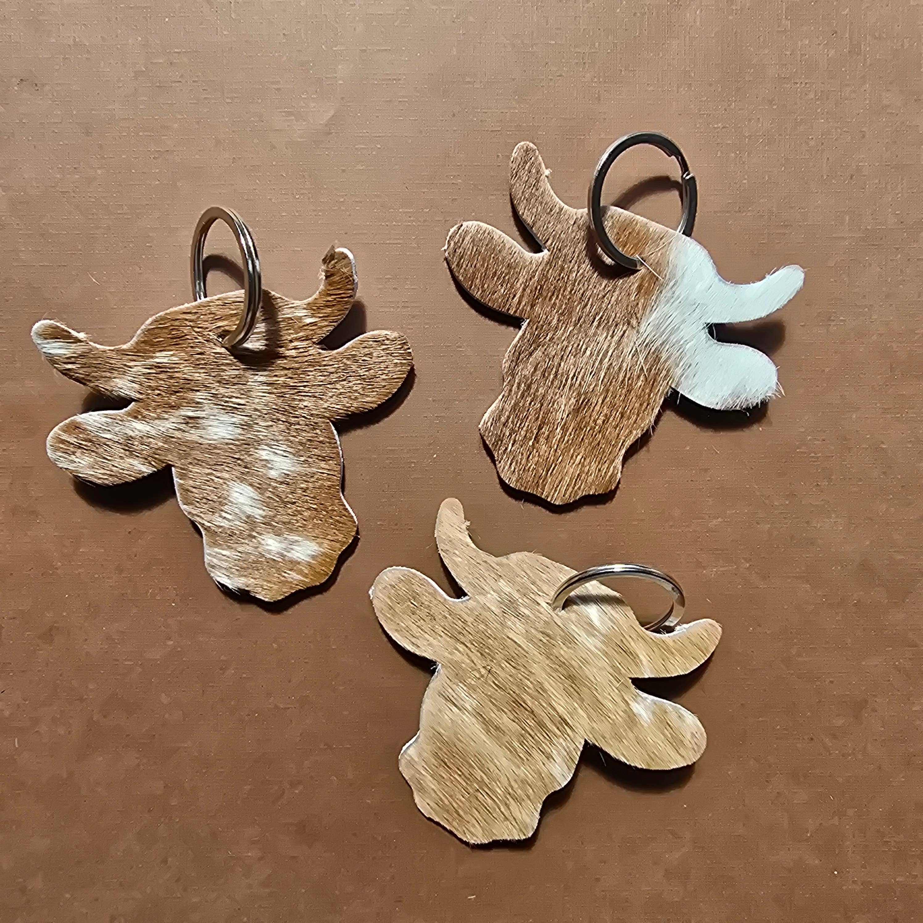 Ranchers Closet - Wholesale Keychain - Women's - 10 pcs - Handmade Cow Head Keychain – Genuine Hairon Cowhide3