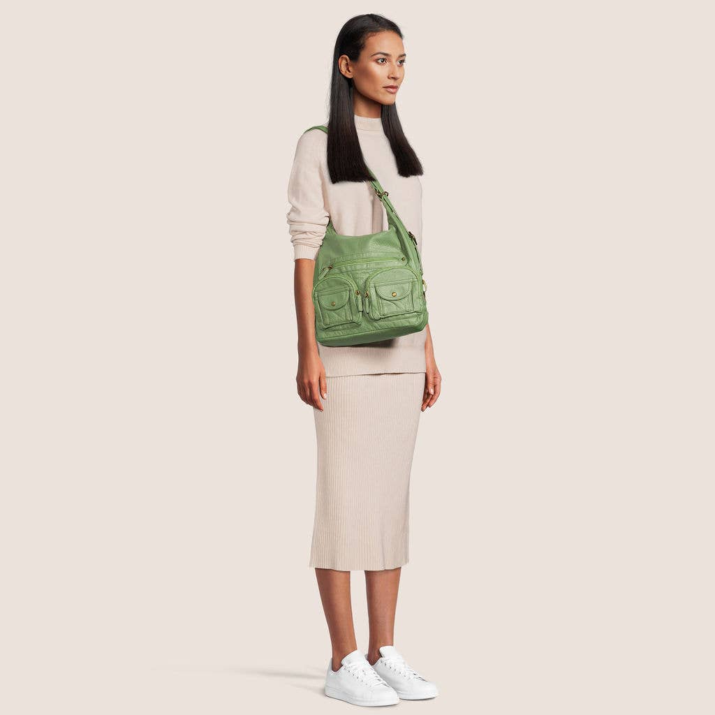 AMPERE CREATIONS - Wholesale Backpack - Women's - Convertible Soft Vegan Leather 3 in 1 Crossbody Backpack Bag34