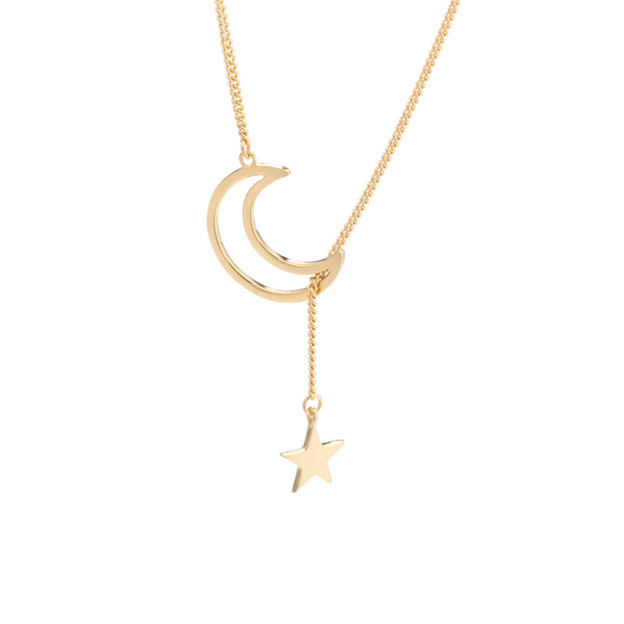 Perimade & Co. LLC - Wholesale Y-Neck/Lariat Necklace - Moon Star Charm Lariat Y Necklace in 925 Sterling Silver6
