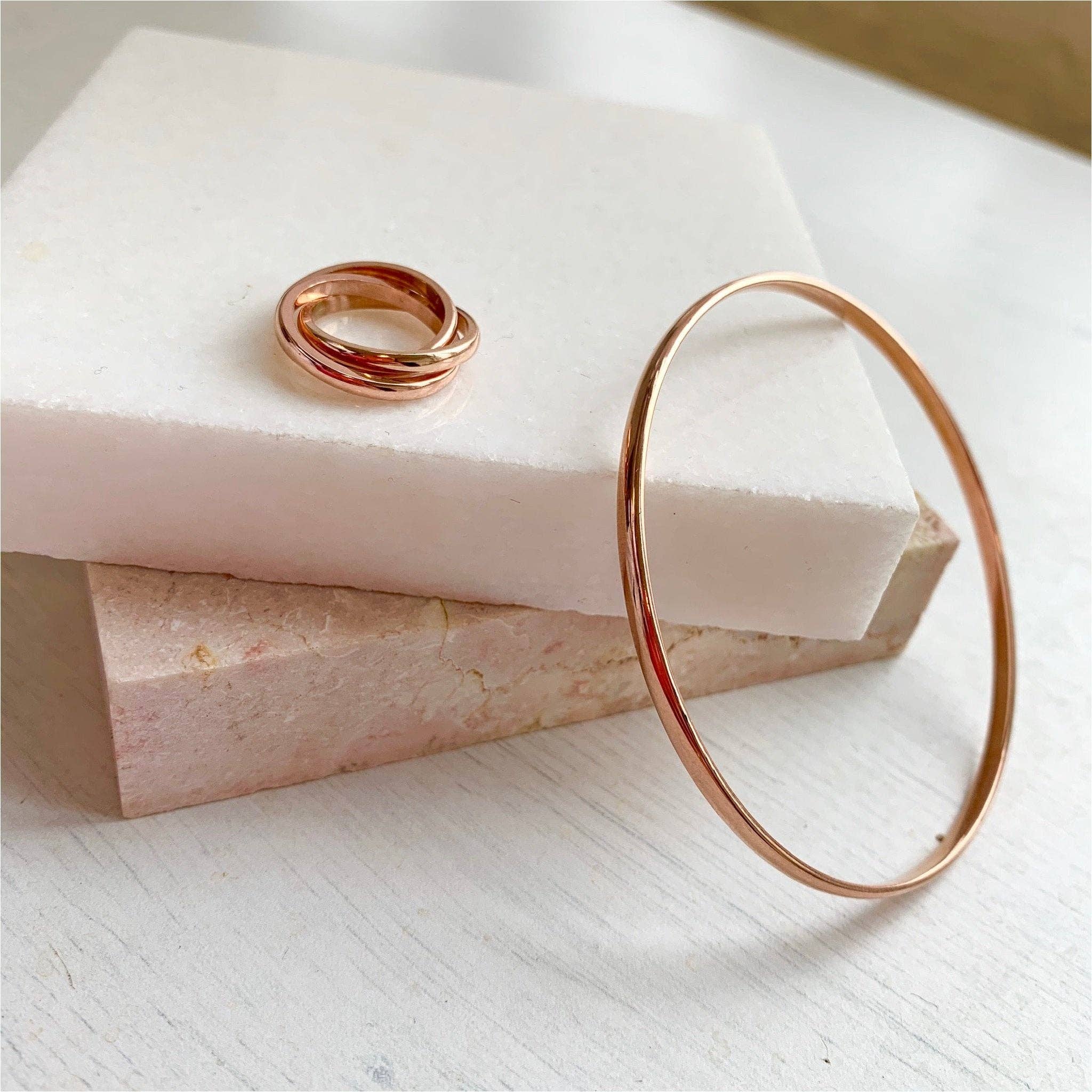 Auree Jewellery – wholesale Bangle bracelet – Brompton 9ct Rose Gold Bangle3