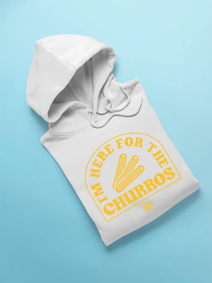 Swift Retail - Wholesale Hoodie - Men's - Here For The Churros - Bold Retro Snack Lover Graphic Hoodie5