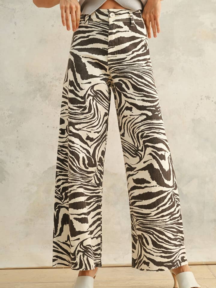 P5255 ZEBRA-PRINT-STRETCHHOSE für den Großhandel von MIOU MUSE