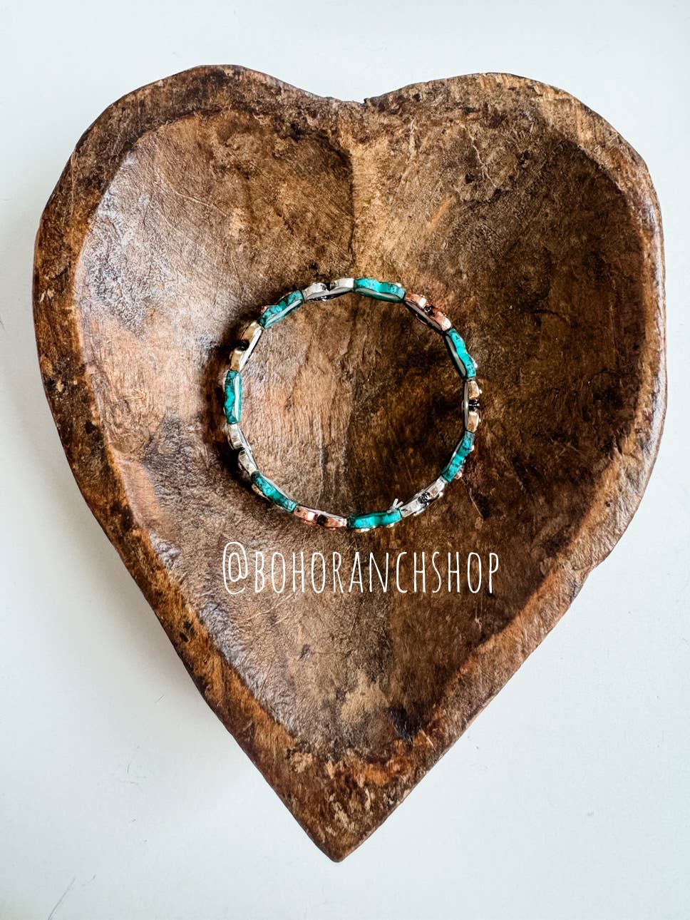 Boho Ranch Shop - Wholesale Beaded Bracelet - Western Boho Heart Stretch Bracelet3