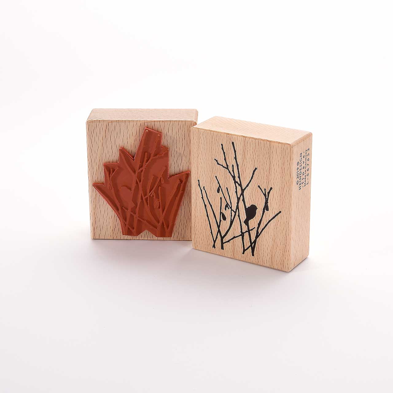 Heindesign – Engroshandel Gummistempel/pyntestempel – Stempel: grene med fugl1