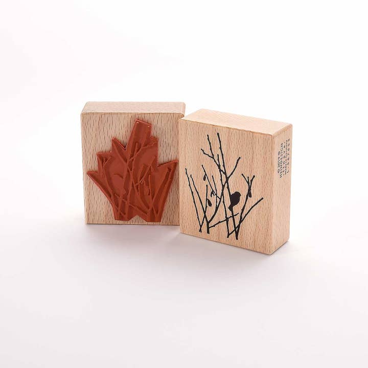 Heindesign – Engroshandel Gummistempel/pyntestempel – Stempel: grene med fugl1